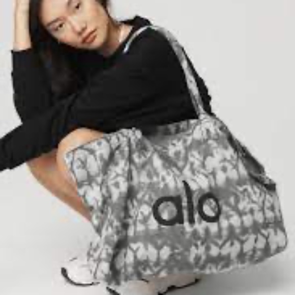 ALO Yoga Handbags - ALO Yoga Grey Tie Dye Tote Bag